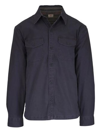 Faherty buttoned chest-pocket jacket - men - Organic Cotton/Spandex/Elastane - M - Grey