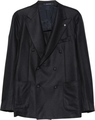 Tagliatore Jassen, Heren, Blauw, 3Xl, Dubbelrijige Jas