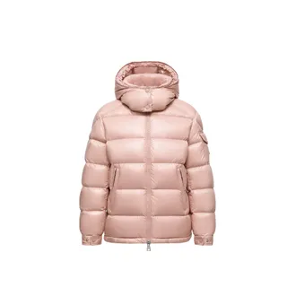 Moncler Maire Hooded Short Down Jacket Pink Size 00