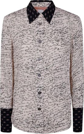 Paul Smith Overhemden, Dames, Veelkleurig, S, Shirt met letterprint