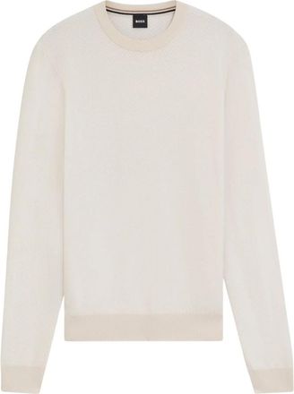 HUGO BOSS Round-neck Truien - Heren - Ronde hals truien - Wit - M - Truien & Vesten
