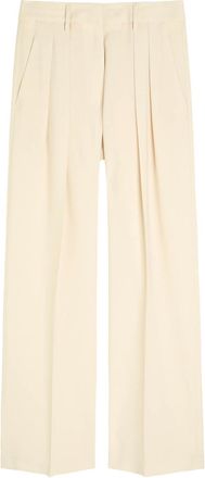 Forte_Forte Forte_forte Pleated Woven Trousers - Cream - 2 (UK 10 / S)