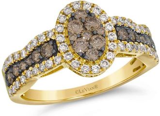 Le Vian Ladies Cluster Cocktail Rings set in 14K Honey Gold TSXW 6YG
