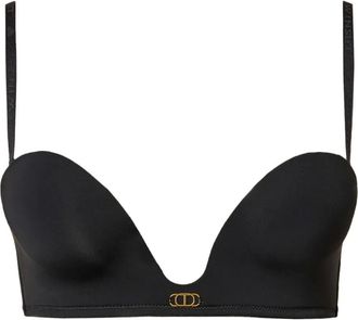 Twin-Set Bh met logoplakkaat - Zwart