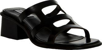 Steve Madden Princess Sandal Black Leather PRIN04S1-001 Womens