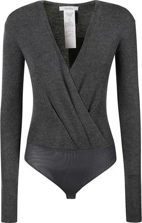 Max Mara Gelato Bodysuit - Dames - Bodies - Grijs - S - Kasjmier - Tops