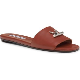 Alexander McQueen Arc Flat Slide Sandal in Siena/Silver at Nordstrom Rack, Size 8Us / 38Eu