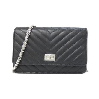 Chanel Black Leather Chain/Shoulder Wallet (Pre-Owned)