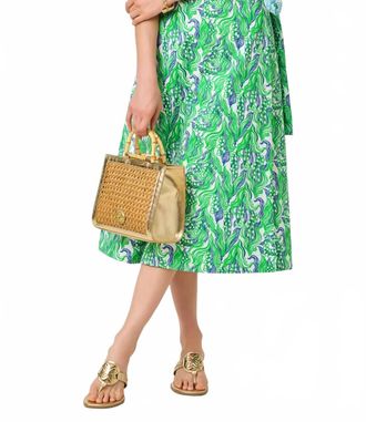 Lilly Pulitzer Constance Reversible Midi Skirt In Putting Green Lilly Of The Valley