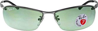 Ray-Ban Ray Ban Polarized Green Classic G-15 Rectangular Mens Sunglasses RB3183 004/9A 63