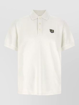 Kenzo cotton slim-fit logo-patch polo shirt