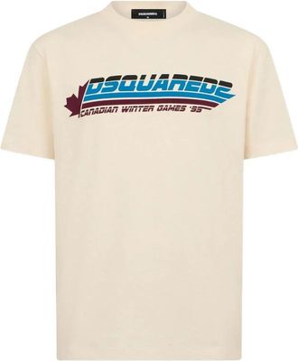 Dsquared2 Cool Fit T-shirt - Heren - T-shirts - Beige - L - Katoen - Tops