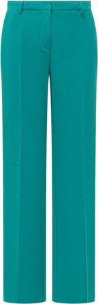 Pinko Green Straight Flat Front Pants
