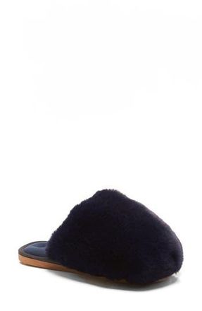 Free People Snowball Faux Fur Slipper in Navy at Nordstrom Rack, Size 11