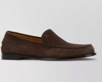 Tod's suede loafers featuring refined rubber sole
