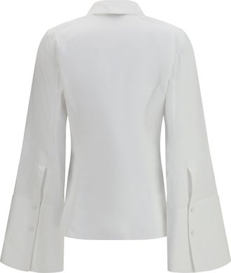 Gabriela Hearst Womens Jataya Fitted Cotton Shirt White