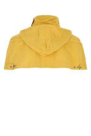 Prada Mens Yellow Nylon Cape Giallo Sciarpe E Foulard Scarfs