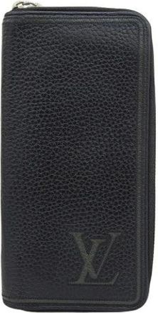 Louis Vuitton Pre-owned Wallets, female, Black, Size: ONE SIZE Pre-owned Zippy Wallet Vertical Black Leather