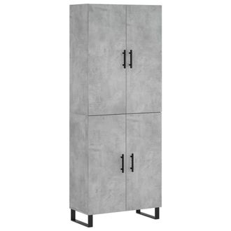 Berkfield Home Highboard Concrete Grey 69.5x34x180 cm Engineered Wood