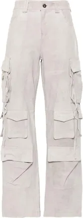 Salvatore Santoro suede cargo trousers - women - Viscose/Sheepskin - 40 - Grey