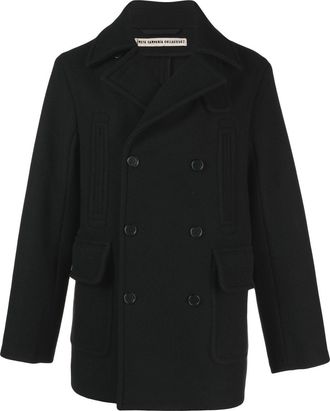 Meta Campania Collective double breasted virgin wool coat - men - Virgin Wool - S - Black