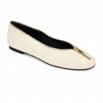 Yosi Samra Womens Ziva Flats In Bone Leather