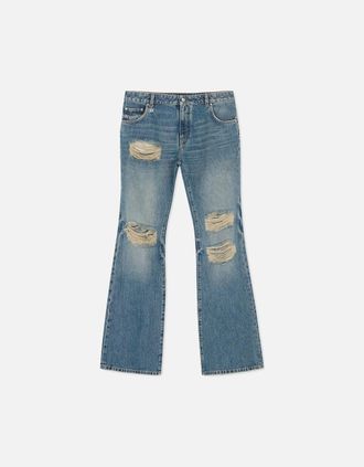 Amiri Womens WOMENS SLASH JEAN - Blue - Size: 12