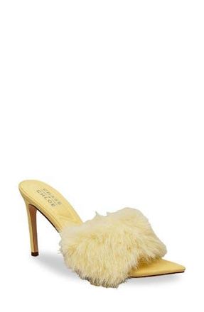 Chase + Chloe by Intouch Footwear Faux Fur Stiletto Mule Sandal in Yellow at Nordstrom Rack, Size 5.5
