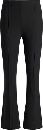Vince Mid-Rise Pintuck Crop Flare Pant - Dames - Vrijetijds broeken - Zwart - XS - Katoen - Broeken