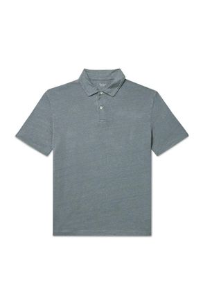 Hartford Garment-Dyed Linen Polo Shirt