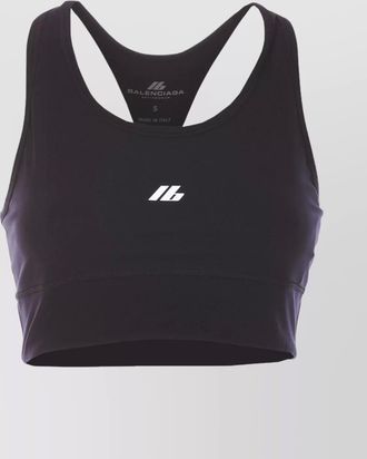 Balenciaga stretch technical jersey cropped racerback sports bra