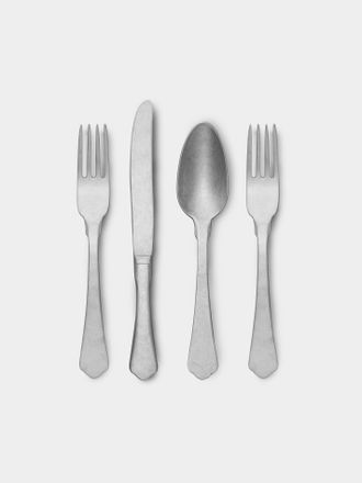 Astier De Villatte Stone-Finish Starter / Dessert Cutlery (Set of 4 Pieces)