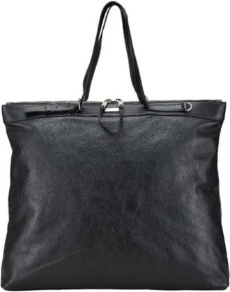 Saint Laurent Pre-owned Tote Bags, female, Black, Size: ONE SIZE Pre-owned Leather totes