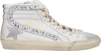 Golden Goose Witte Leren Hoge Sneakers