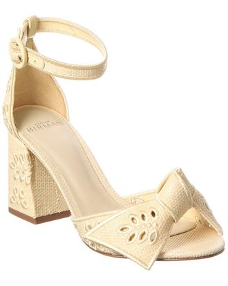 Alexandre Birman Maxi Clarita Embroidery 75 Raffia & Leather Sandal