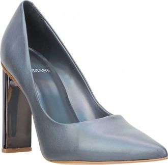 Carrano Womens Maggie Slade Leather Pump Heel In Iron