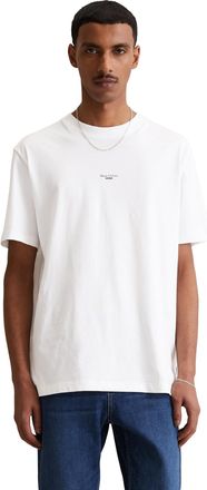 Marc O'Polo Denim T-Shirt MARC OPOLO DENIM, Herren, Gr. XL, weiss (wei&szlig;), Jersey, Obermaterial: 100% Baumwolle, Shirts T-Shirt, mit Labeling vorne mittig