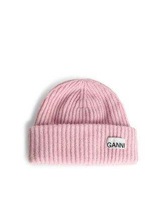 Ganni Rose Wool Beanie