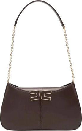 Elisabetta Franchi Shoulder Bags, female, Brown, Size: ONE SIZE Elisabetta Franchi Bags.. Brown