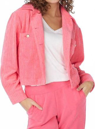 Esqualo Juna Fancy Graphic Jacket In Strawberry