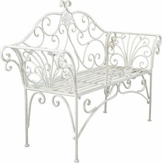 Milani Home Milani Home - josette - panca 2 posti stile provenzale in ferro verniciato