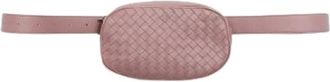 Bottega Veneta Pre-owned Woven Nappa Leather Belt Bag - Dames - Vintage Heuptassen - Roze - ONE Size - Leer - Vintage