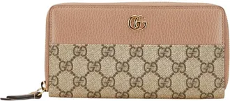 Gucci Beige Pvc Leather Long Wallet (Bi-Fold) (Pre-Owned)