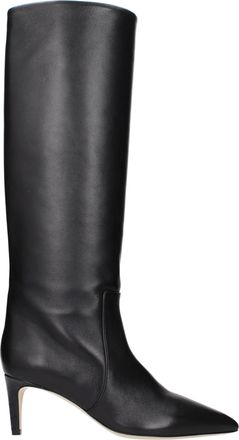 PARIS TEXAS Damens Stiefel aus schwarzem Leder