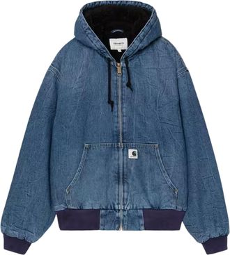 Carhartt Work in Progress Blue Marble Wash Smith Denim Hooded Jacket