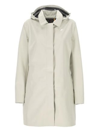 K-Way Mathy Bonded hooded coat - women - Polyurethane/Polyester/Nylon - S - Neutrals