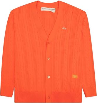 Advisory Board Crystals Cardigan in maglia a trecce - Arancione