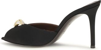 Giuseppe Zanotti Womens Mule Sandals Intrigo Black Calf Leather