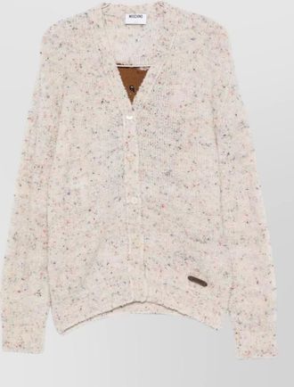 Moschino boucl&eacute; v-neck cardigan