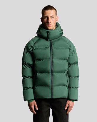 Lyle & Scott Heavyweight Hooded Puffer Jacket - Groen